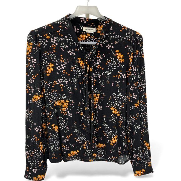Zadig & Voltaire Taos Tunic Floral Button Top Blouse Shirt Women's Small - Picture 1 of 7